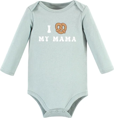 Miniatura 25 de Hudson Baby Body unisex de algodón de manga larga para bebé, leopardo rosa rojo