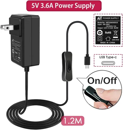 Miniatura 8 de GeeekPi Funda para Raspberry Pi 4 con fuente de alimentación de 18 W, 5 V, 3.6 A, funda Pi 4B con ventilador PWM de 1.575 x 1.575 x 0.394 in y 4