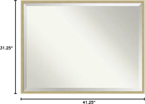 Miniatura 6 de Amanti Art Espejo de pared dorado de 31 x 41 pulgadas, espejo rectangular de baño Lucie Champagne para decoración de pared, sala de estar, marco