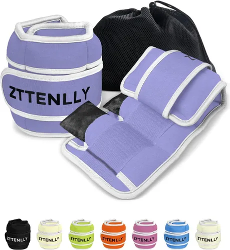 Miniatura 9 de Pesas de tobillo ajustables para mujeres, hombres y niños 1 par de 5, 10, 15, 18 y 20 libras, correas de peso para pierna, muñeca, tobillo, yoga