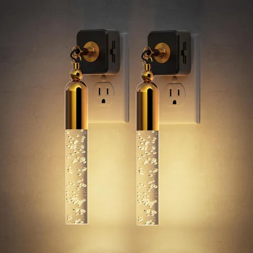 Miniatura 46 de JandCase Luz Nocturna de Vela, Luces Nocturnas que se Enchufan a la Pared, Blanco Suave 3000K, Brillo Ajustable 0-100LM, Sensor de Anochecer a