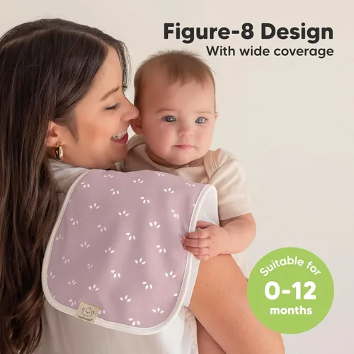 Miniatura 3 de Paños orgánicos para eructos para bebés niños y niñas, paquete de 5 paños de algodón súper absorbentes para bebés, trapos suaves y afelpados