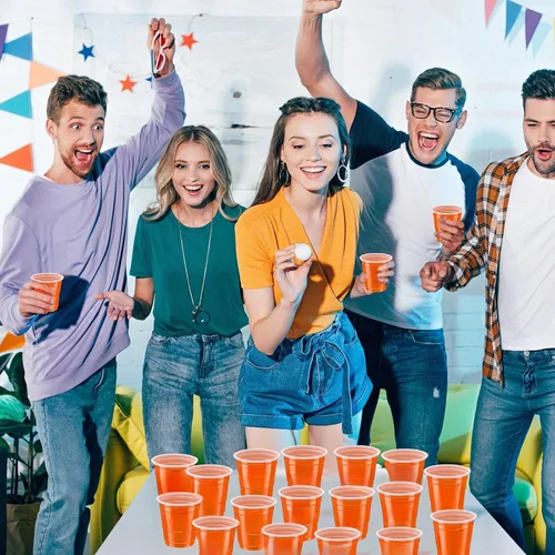 Miniatura 5 de 120 vasos de chupito de plástico naranja de 2 onzas, vasos de chupito de Acción de Gracias, desechables para beber, degustaciones servidas