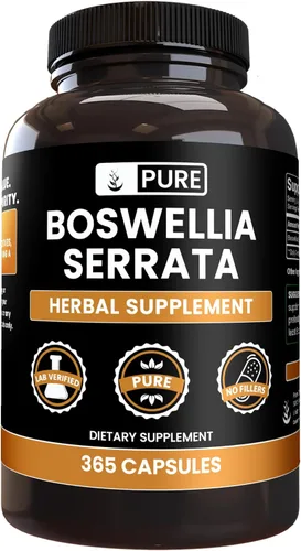 Pure Original Ingredients Boswellia Serrata (365 cápsulas) sin magnesio o rellenos de arroz, siempre puro, verificado por laboratorio