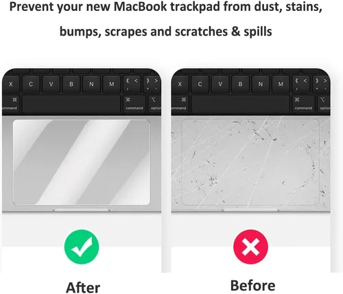 Miniatura 6 de [2PCS] Funda protectora para trackpad MacBook Air de 15 pulgadas M4 M3 para 2025 2024 2023 MacBook Air de 15.3" M4 A3241 M3 A3114 M2 A2941 Protector