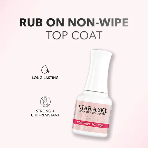 Miniatura 2 de Kiara Sky Uñas profesionales LED UV Soak Off Rub On No Wipe Gel Top Coat para uñas