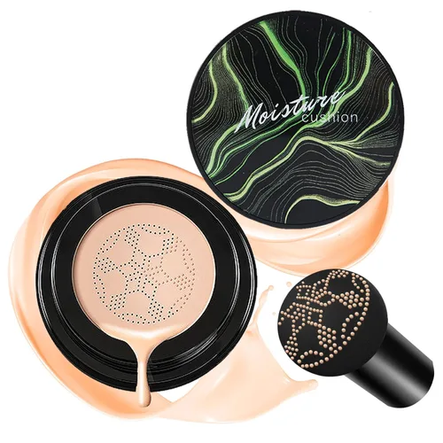 CAHIUYOA Cojín de aire de cabeza de hongos CC Cream BB Cream Base de cabeza de hongo cobertura completa, maquillaje de larga duración hidratar mate