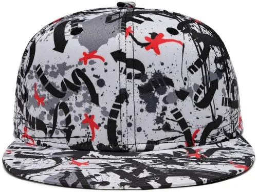 Miniatura 2 de Gorra de béisbol para hombre, estilo hip hop, visera plana, ajustable, unisex, ajustable, transpirable
