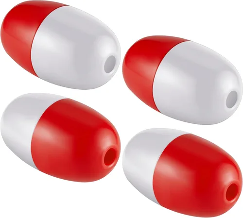 Miniatura 12 de Lewtemi Boyas Flotadoras Cuerdas Flotadoras Marinas, 12 cm x 7 cm, Boyas Marcadoras de Pesca de Agua Profunda con Agujero de 1.5 cm de Profundidad