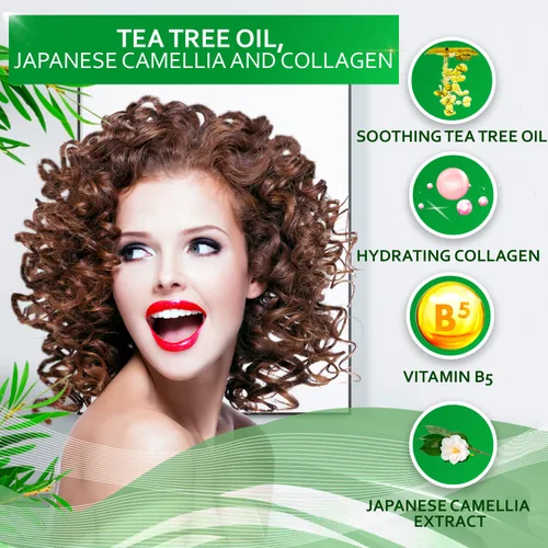 Miniatura 6 de BELLISSO Juego de champú y acondicionador de aceite de árbol de té y aceite de árbol de té, máscara para el cabello y aceite de árbol de té suero