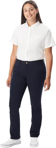 Miniatura 3 de French Toast Camisa Oxford ajustada a las arrugas para mujer con mangas cortas