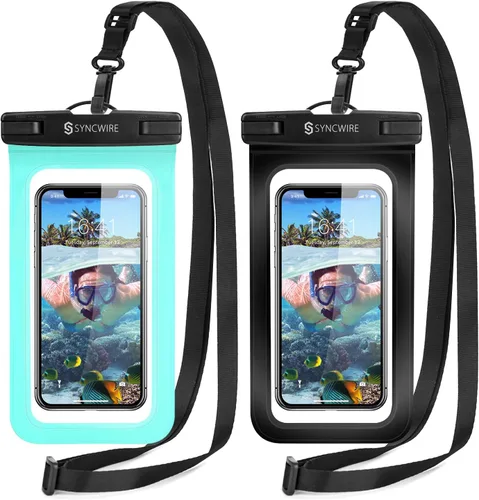 Miniatura 13 de Syncwire Funda impermeable para teléfono [paquete de 2] – Funda universal IPX8 impermeable para teléfono con cordón compatible con iPhone 13/12/11