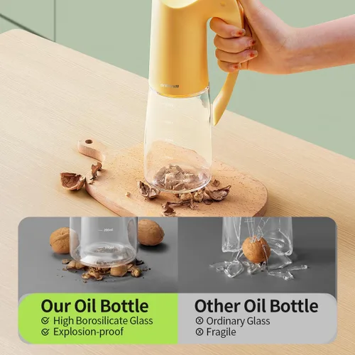 Miniatura 5 de Dispensador de aceite de vidrio y rociador de aceite para cocina de cocina, juego de rociador dispensador de aceite de oliva, botella de spray