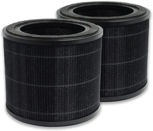 PUREBURG Filtro de repuesto compatible con purificadores de aire AirExpect y AirExtend JL-AP-TB01, paquete de 2 unidades H13 HEPA de carbón activado