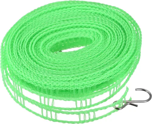 Miniatura 7 de uxcell Tendedero portátil, de nailon de 9.84 pies, resistente al viento, antideslizante, cuerda de lavado para patio, viajes al aire libre, camping