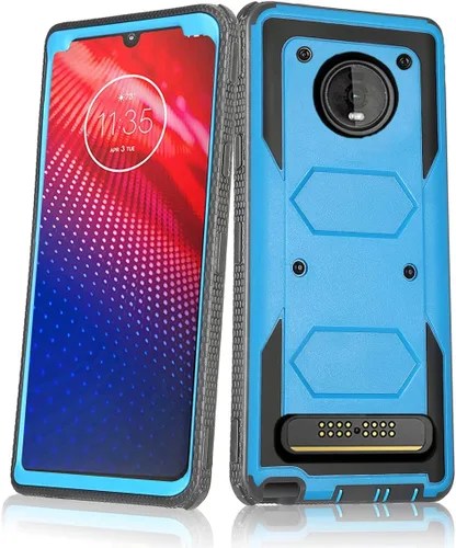 Miniatura 8 de Asuwish Funda de teléfono para Moto Z4/Moto Z 4 Play/MotoZ4 Force Cover híbrida a prueba de golpes dura a prueba de caídas de cuerpo completo