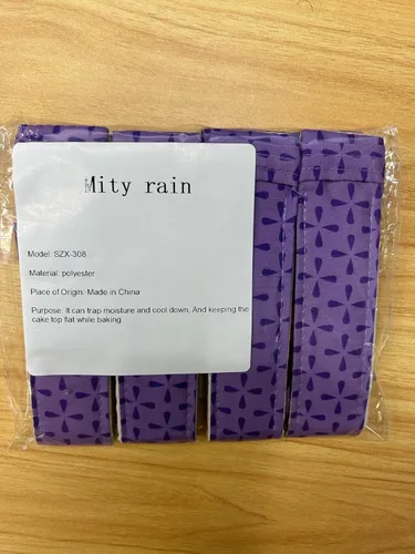 Miniatura 6 de Mity rain Tiras para Amortiguar Bandeja de Pastel de 4 Piezas, Tiras de Algodón Gruesas Superabsorbentes para Hornear, Nivelador de Pastel y 4 pzas