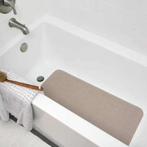 Miniatura 5 de Duck Brand Softex Bath Mat for Tubs, Machine Washable, 17 x 36 Inches, Taupe, Skid Resistant (442097) (Pack of 4)