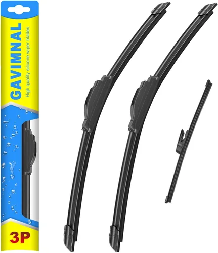 Miniatura 33 de Gavimnal® 15"+15"+13" escobillas limpiaparabrisas de silicona de repuesto para Jeep Wrangler JK 2008-2018 Jeep Wrangler 2007-2017, escobillas
