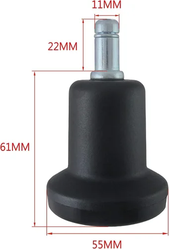 Miniatura 5 de 10 piezas de sillas deslizantes para reemplazar ruedas, sillas de oficina de 2.4 in de altura, silla de repuesto de oficina de papelería sin ruedas