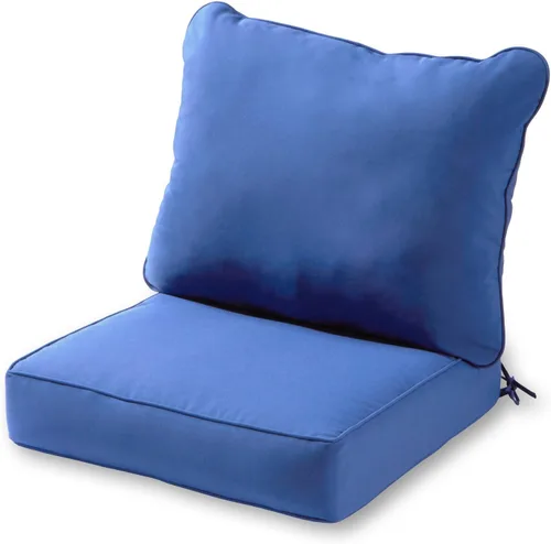Miniatura 26 de Greendale Home Fashions Juego de cojines de asiento profundo para exterior de 2 piezas, Adobe Ártico