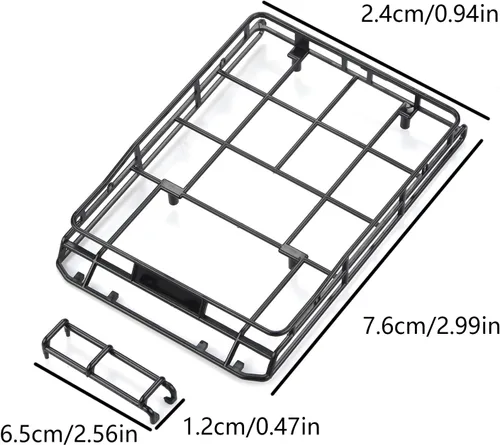 Miniatura 9 de MOUDOAUER RC, portaequipajes, parte del cuerpo del portaequipajes para MN90 D90 Rock Crawler 1/12 RC Car DIY Hobby accesorios suministros pieza