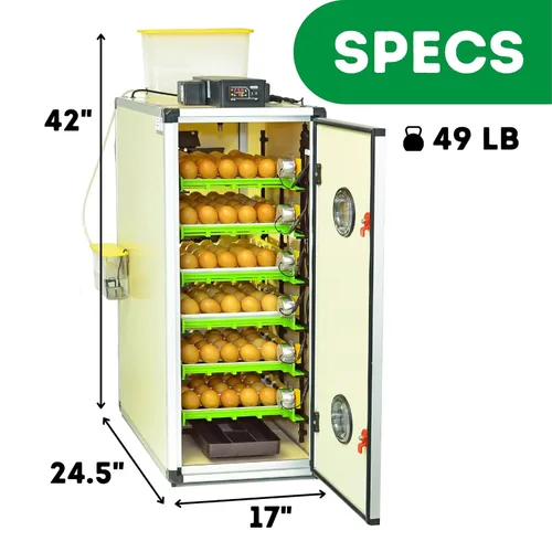 Miniatura 5 de Incubadoras para incubar huevos - Incubadora de 180 huevos con girador automático y gabinete de control digital de humedad, incubadora grande