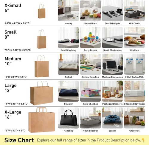 Miniatura 4 de SUNCOLOR Paquete de 24 bolsas de regalo amarillas con asas – Bolsas de 8" para regalos de fiesta, cumpleaños, Pascua y ocasiones especiales Amarillo