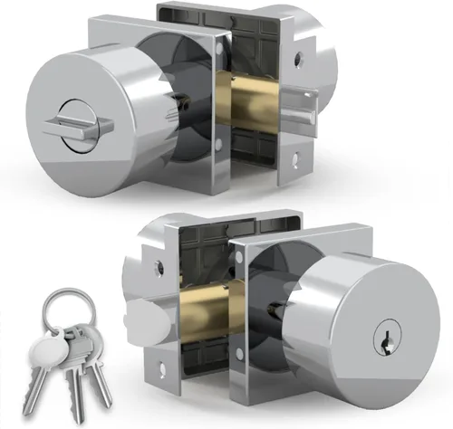 Miniatura 10 de Mega Handles SUANA - Pomo de puerta de privacidad para pasillo, armario y baño, perillas de puerta reversibles de diseño resistente, se adapta a