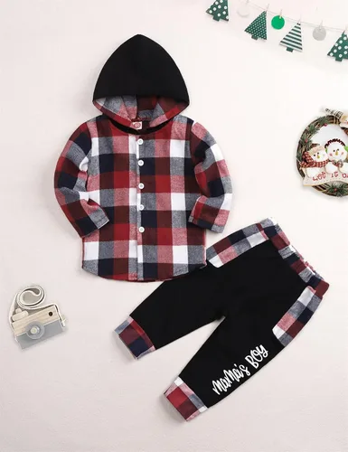 Miniatura 23 de Conjunto de ropa para bebés y niños pequeños, camisa con capucha y pantalones deportivos para otoño e invierno