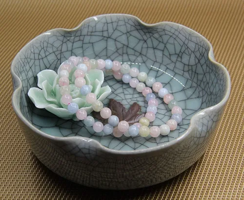 Miniatura 5 de Pulsera elástica hecha a mano con gemas semipreciosas de 1564 de pulgada con cuentas redondas de 7 pulgadas, unisex