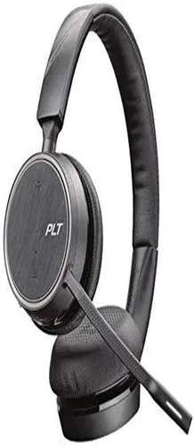 Plantronics - Voyager 4220 Office con base bidireccional USB-A (Poly) - Auriculares Bluetooth de doble oreja (estéreo) - Conéctate a PC, Mac y