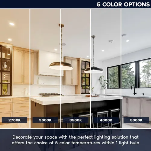 Miniatura 2 de LUXRITE Foco LED PAR20 de Inundación, Equivalente a 50W, 5 Colores Seleccionables 2700K-5000K, 550 Lúmenes, 7W, Foco LED Regulable, Clasificación