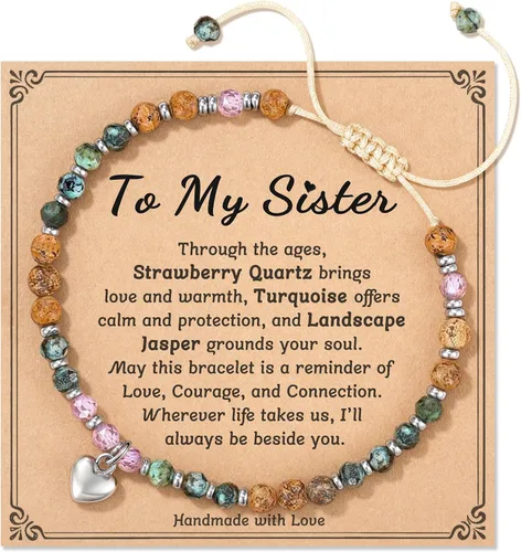 Miniatura 18 de HGDEER Regalos de cumpleaños para mujer, pulsera única de piedra natural, para mujeres, adolescentes, niñas, regalos de moda para amigas, mejores