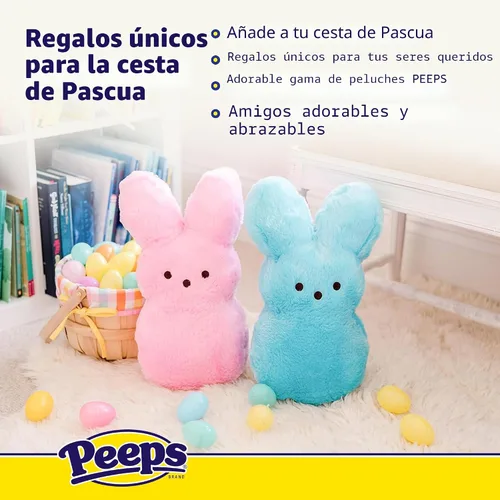 Miniatura 4 de Animal Adventure Peeps 4" Juguete de peluche de conejo Palm Pet coleccionable Azul