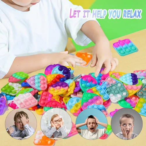 Miniatura 6 de 57 piezas de juguetes antiestrés para fiestas infantiles, paquetes de recuerdos de fiesta para niños y adultos, pequeños premios de aula, caja