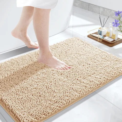 Alfombras de baño de felpilla extrasuaves y absorbentes, antideslizantes, de secado rápido, lavables a máquina, para suelo de baño, bañera y ducha,