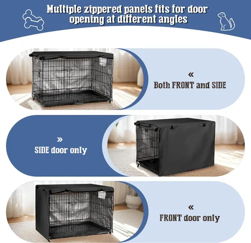 Miniatura 2 de kefit Funda para Jaula de Perro de 36 Pulgadas, Cubierta para Perrera para Jaula de Perro de Alambre, Negra Negro