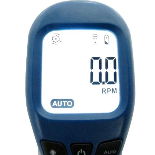 Miniatura 5 de Tacómetro láser digital de mano Medidor de RPM sin contacto Pistola medidora de velocidad del motor Rango de medición: 2.5-99999RPM Azul