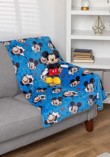 Miniatura 2 de Northwest Mickey Mouse Comic Pop Character Hugger Juego de Almohada y Manta Tipo Throw de Tacto Sedoso, 40" x 50