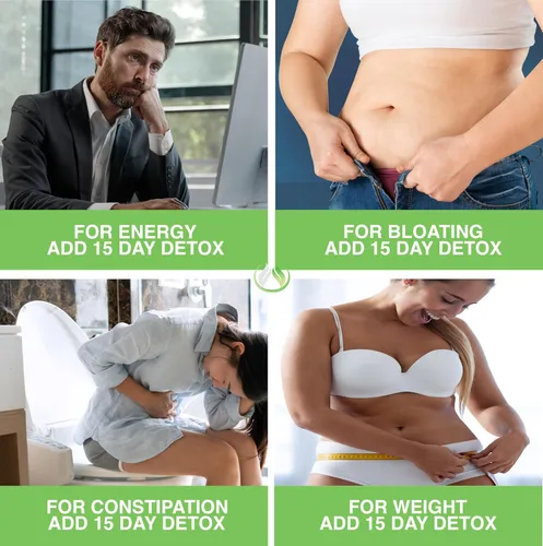 Miniatura 3 de Limpiador de colon Detox. Premium 15 días de acción rápida de desintoxicación píldoras de dieta, probióticos, fibra, laxantes naturales para aliviar
