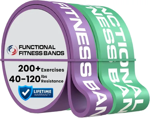 Miniatura 11 de Juego de bandas de asistencia para dominadas por Functional Fitness. Banda de entrenamiento de resistencia y asistencia de alta resistencia