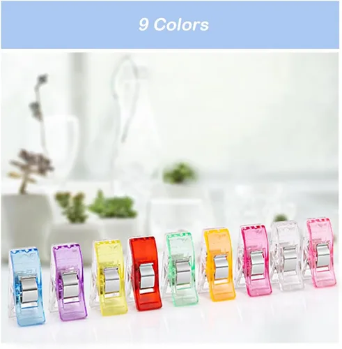Miniatura 7 de 500 Piezas Clips Multiusos para Acolchado Clips de Costura Premium para Tela y Acolchado, Clips de Plástico para Manualidades, Clips de Edredón 500