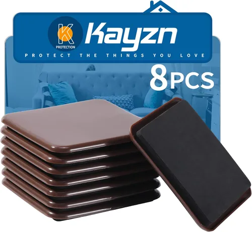 Miniatura 9 de Deslizadores de muebles, 12 piezas cuadradas de 3 pulgadas para muebles móviles, deslizadores de alfombras para mover muebles, mudanzas de muebles