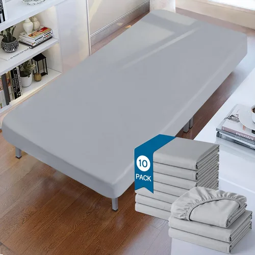 Miniatura 8 de Sábanas de cuna de 30" x 80", sábana ajustada de tamaño de cuna con cama estrecha/litera de campamento/camas para invitados/camping/remolques de Gris