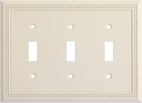 Miniatura 35 de Henne Bery Sunken Pearls - Placa de interruptor/placa de pared y cubierta de salida (decorador individual, 2 unidades, negro mate)