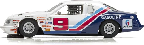 Miniatura 2 de Scalextric Ford Thunderbird Stock Car 1:32 Slot Race Car C4035, blanco, rojo y azul