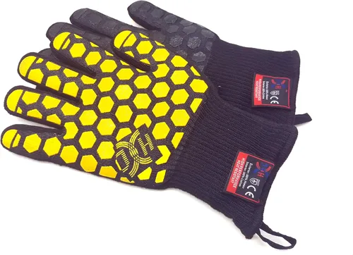 Miniatura 6 de JH - Guante para hornear resistente al calor, certificado EN407 para 932 °F, revestimiento de 2 capas de silicona, guantes de cocina, para cocinar a