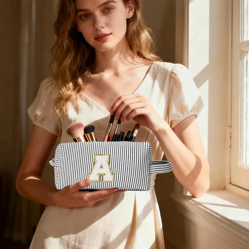 Miniatura 3 de Set de Bolsos de Maquillaje de Viaje - Bolso Inicial de Aseo de Viaje, Bolso de Cosméticos Portátil Bolso de Maquillaje de Viaje con Artículos Azul