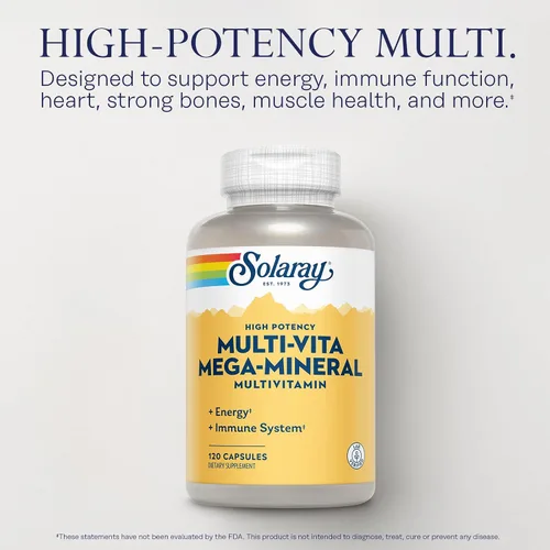 Miniatura 3 de SOLARAY Multi-Vita Mega-Minerales Cápsulas Multivitamínicas 120